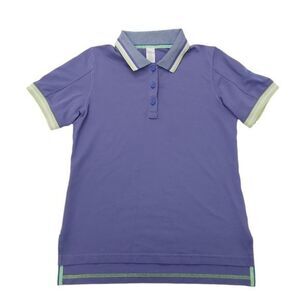 Ivivva by Lululemon Girls Polo Shirt 10 Purple Short Sleeve Activewear